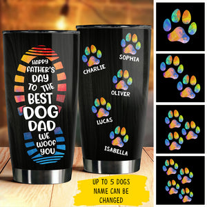We Woof You, Best Dog Dad - Personalized Tumbler.