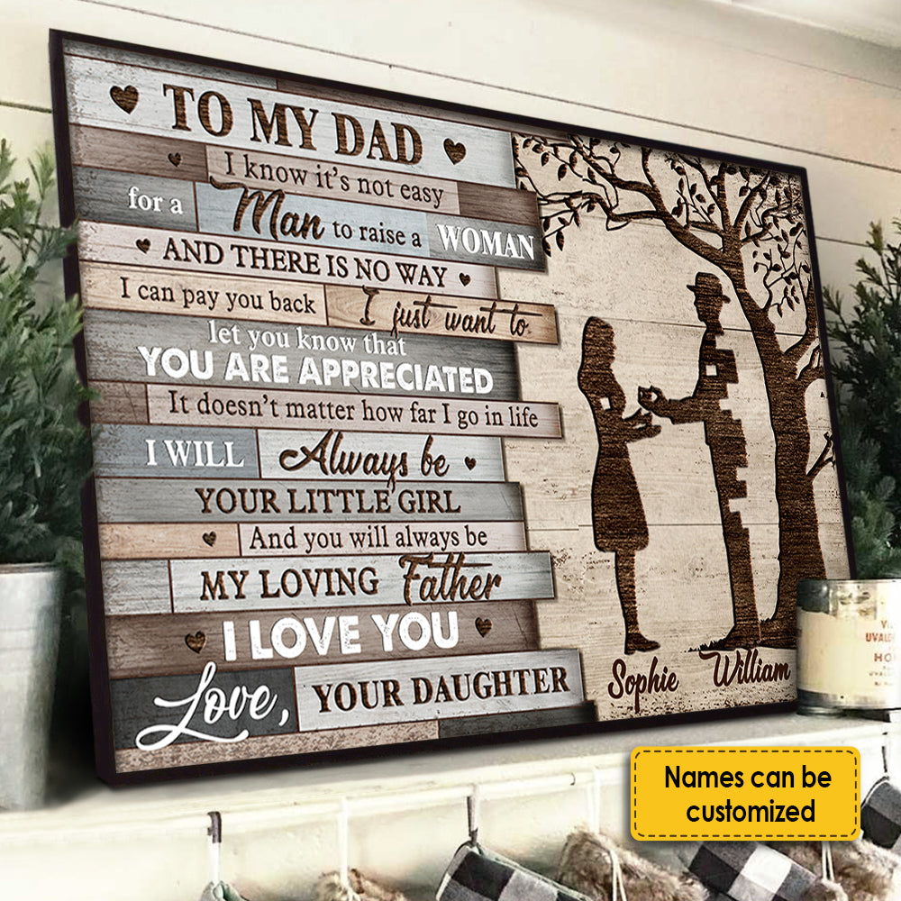 I Will Always Be Your Little Girl - Personalized Horizontal Poster ...