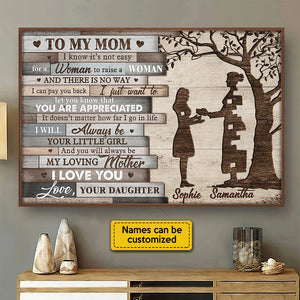 I Will Always Be Your Little Girl - Personalized Horizontal Poster.