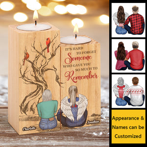 It's Hard To Forget You - Personalized Candle Holder - Memorial Gift, Sympathy Gift