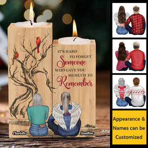 It's Hard To Forget You - Personalized Candle Holder - Memorial Gift, Sympathy Gift