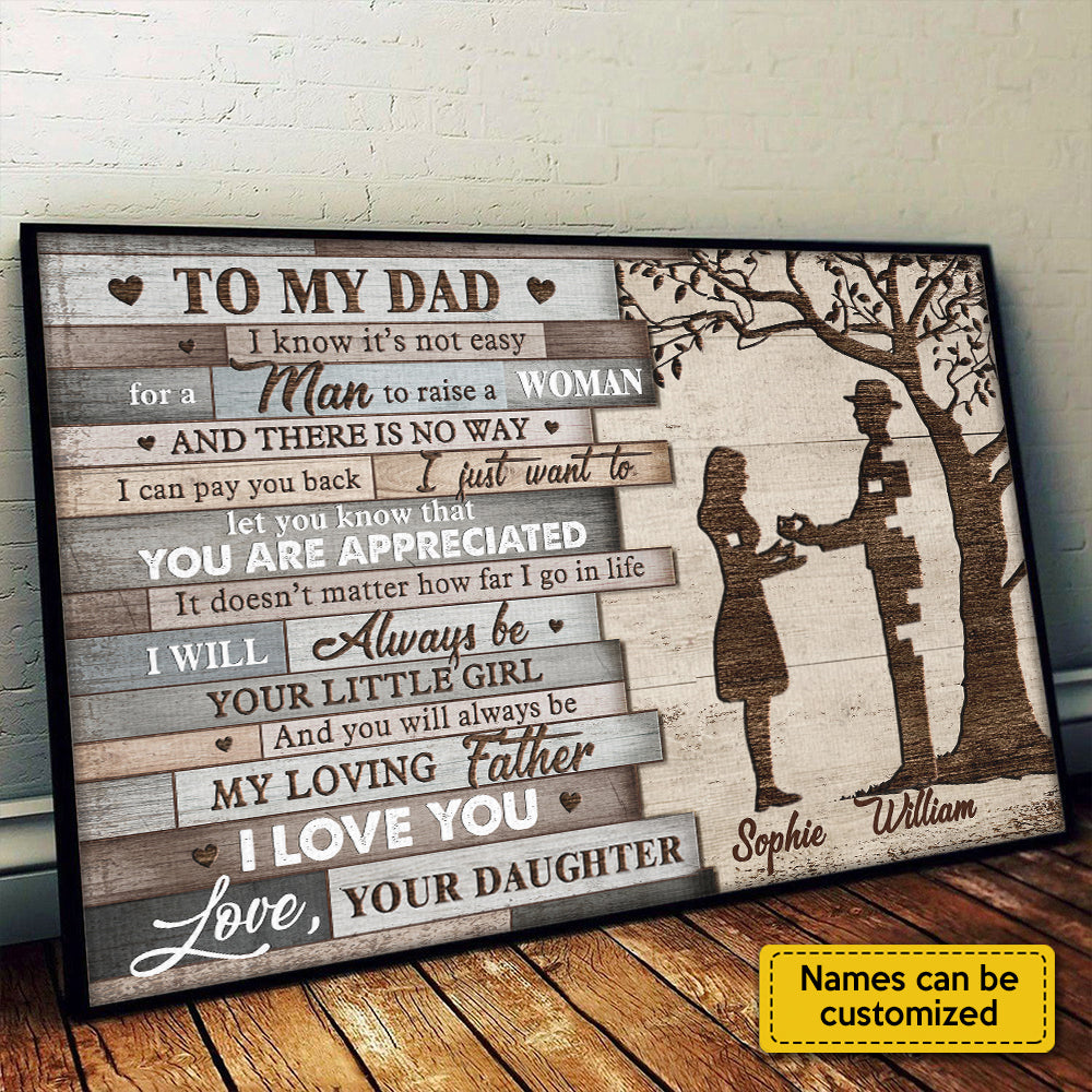 I Will Always Be Your Little Girl - Personalized Horizontal Poster ...