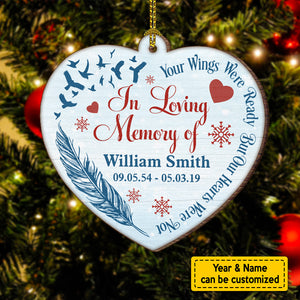 Your Wings Were Ready - Personalized Shaped Ornament.