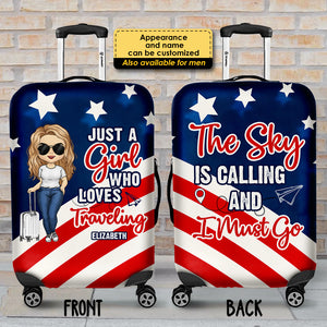 The Sky Is Calling, I Must Go - Personalized Luggage Cover