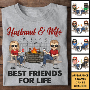 Husband Wife Best Friends Forever - Gift For Couples, Husband Wife, Personalized Unisex T-shirt, Hoodie.