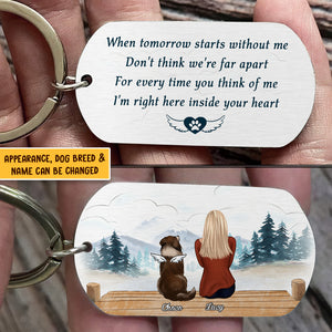 Don't Think We're Far Apart - Personalized Keychain.