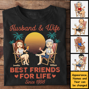 Best Friends For Life - Personalized Unisex T-Shirt, Hoodie, Sweatshirt - Gift For Couple, Husband Wife, Anniversary, Engagement, Wedding, Marriage Gift