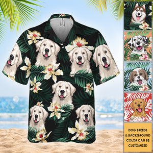 Hot Summer With Dog - Personalized Hawaiian Shirt - Gift For Pet Lovers