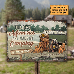 Life Is Better At Campsite - Personalized Metal Sign - Gift For Couples, Gift For Camping Lovers