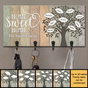 Home Sweet Home - Personalized Key Hanger, Key Holder - Gift For Couples, Husband Wife