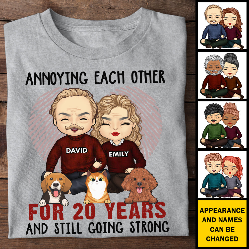 Annoying Each Other Still Going Strong - Anniversary Gifts, Gift For Couples, Husband Wife - Personalized Unisex T-shirt, Hoodie.