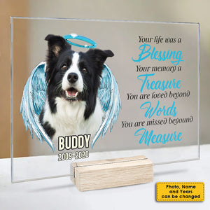 Your Life Was A Blessing - Upload Image - Personalized Acrylic Plaque.