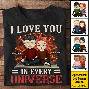 Love You Every Universe - Personalized T-shirt, Hoodie - Gift For Couples, Husband Wife