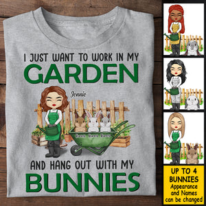 Hang Out With Bunnies - Personalized Unisex T-shirt, Hoodie - Gift For Gardening Lovers