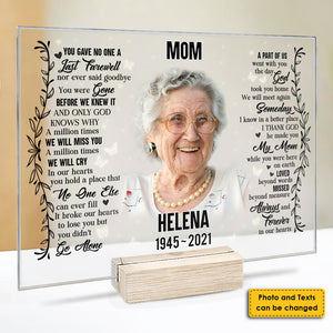 Loved Beyond Words, Missed Beyond Measure - Upload Image - Personalized Acrylic Plaque
