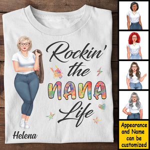 Rockin' The Nana Life - Gift For Grandma, Personalized Unisex T-shirt, Hoodie