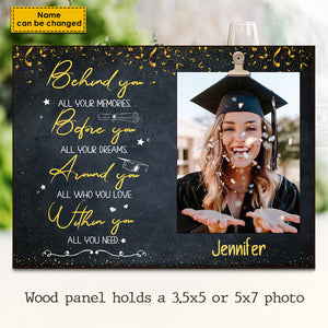 Behind You All Your Memories Before You All Your Dreams - Personalized Photo Frame.