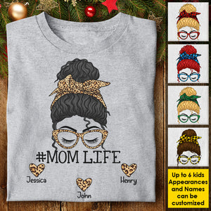 Mom Life Messy Bun - Personalized Unisex T-shirt, Hoodie, Sweatshirt.