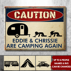 Drunk Campers Are Camping Again - Personalized Camping Metal Sign.