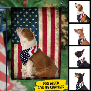 American Dog Lovers - 4th Of July Decoration - Personalized Dog Flag.