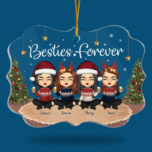 We Are Besties Forever - Personalized Custom Benelux Shaped Acrylic Christmas Ornament - Gift For Bestie, Best Friend, Sister, Birthday Gift For Bestie And Friend, Christmas Gift