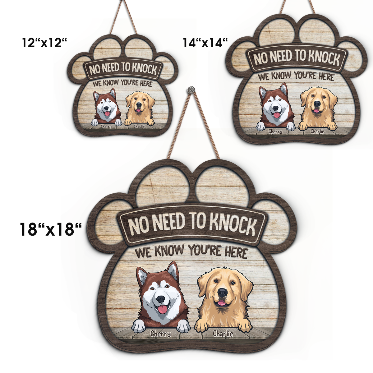 Personalized top dog signs