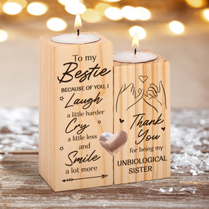To My Bestie - Smile a lot more - Candle Holder.