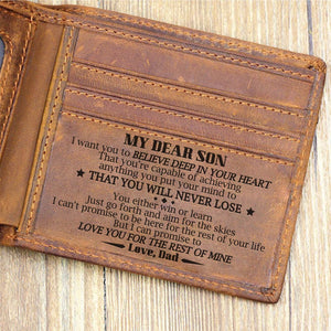 Dad To Son - You Will Never Lose - Bifold Wallet