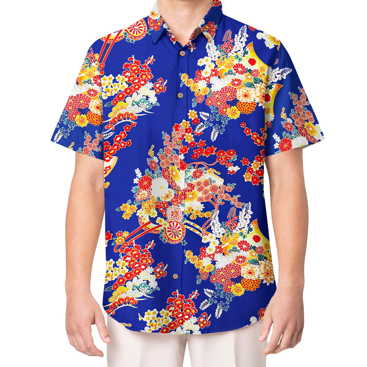 Happy Summer Colorful Flowers - Hawaiian Shirt - Gift For Men
