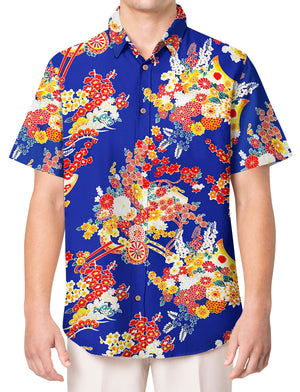 Happy Summer Colorful Flowers - Hawaiian Shirt - Gift For Men