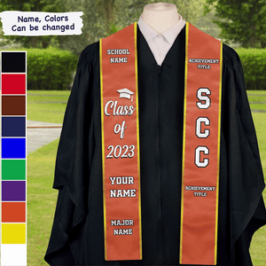 Best Gift For Graduation's Day, Class of 2024 - Personalized Graduation Stole