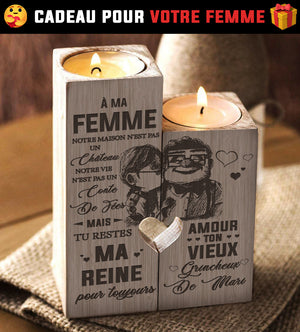 À Ma Femme Notre Maison N'est Pas Un Château Notre Vie N'est Pas Un Conte - Gift For Couples, Candle Holder.