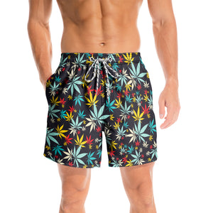 Colorful Marijuana - Men Swim Trunks - Gift For Men