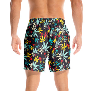 Colorful Marijuana - Men Swim Trunks - Gift For Men