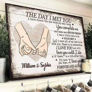 Love You Forever And Always - Gift For Couples, Husband Wife, Personalized Horizontal Poster.