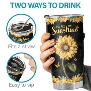 Pawfect House Birthday Gifts for Daughter 20oz Sunflower gifts for women Stainless Steel Tumbler - See Yourself Through My Eyes - Graduation Gifts For Her From Mom - Mother Daughter Gift