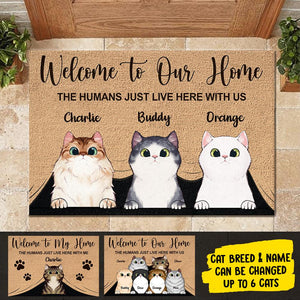 Welcome To My Home - Funny Personalized Cat Decorative Mat (WW).