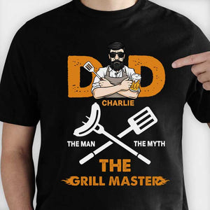 The Grill Master - Gift for Dads - Personalized Unisex T-Shirt.