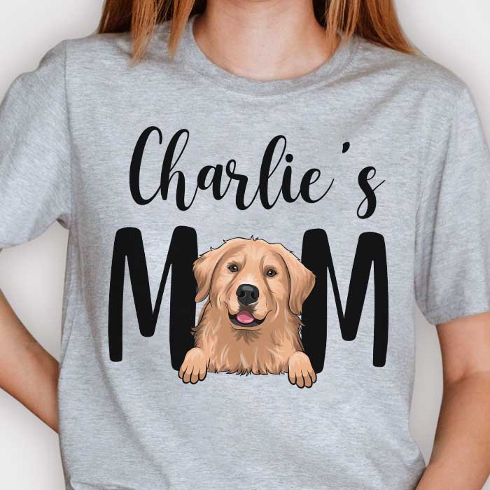 Dog Mom - Personalized Custom Unisex T-shirt.