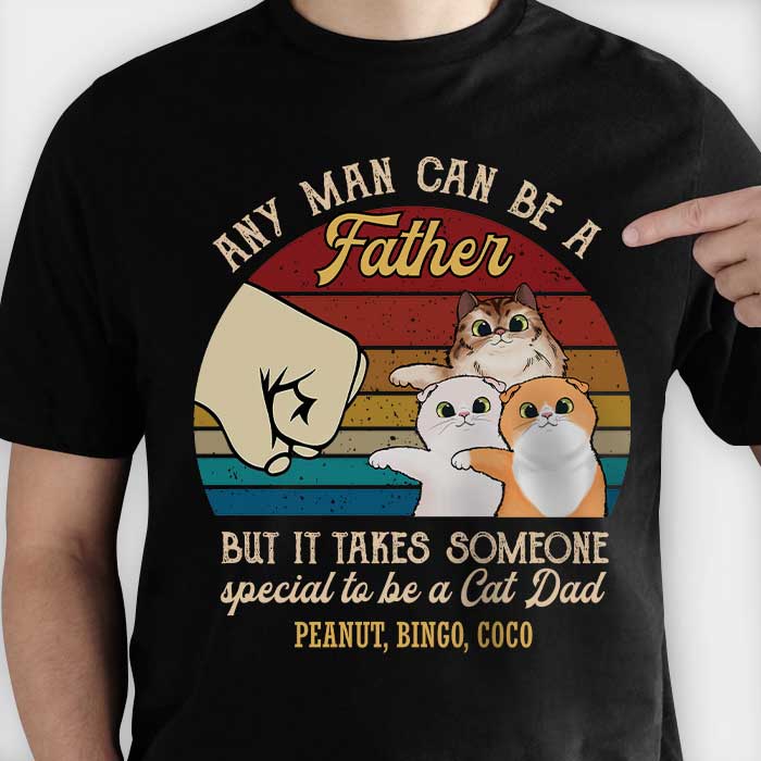 Special To Be A Cat Dad - Gift for Dad - Personalized Unisex T-Shirt.