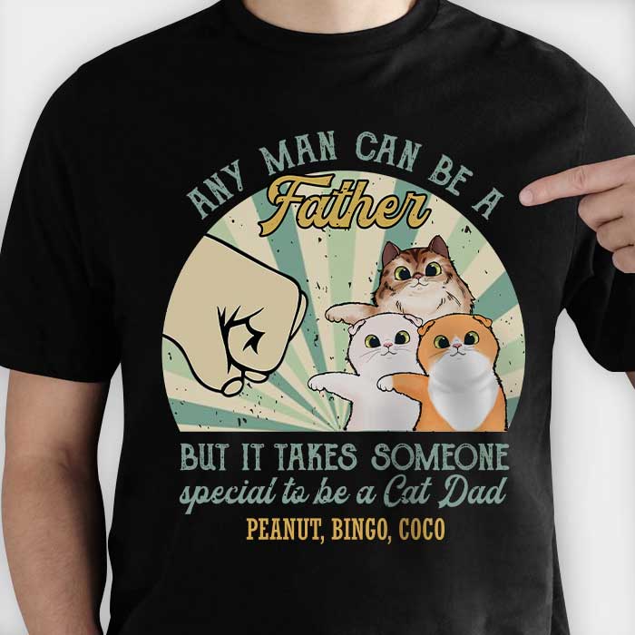 Special To Be A Cat Dad - Gift for Dad - Personalized Unisex T-Shirt.