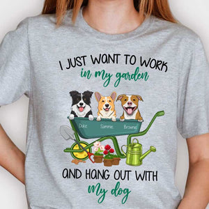 I Just Want To Work In My Garden - Personalized Custom Unisex T-shirt.