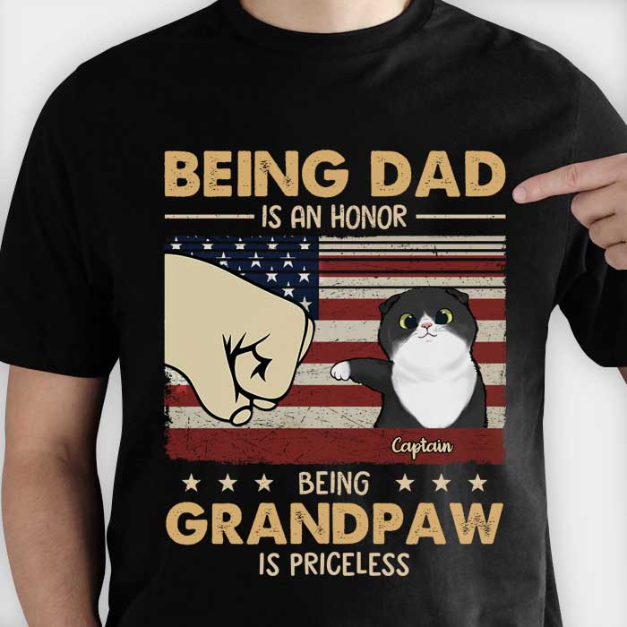 Being Grandpaw Is Priceless - Gift for Dad, Personalized Unisex T-Shirt.