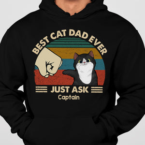 Best Cat Dad Ever - Gift for Dad, Personalized Unisex T-Shirt.