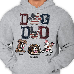 Dog Dad Rock - Gift for Dad, Personalized Unisex T-Shirt.