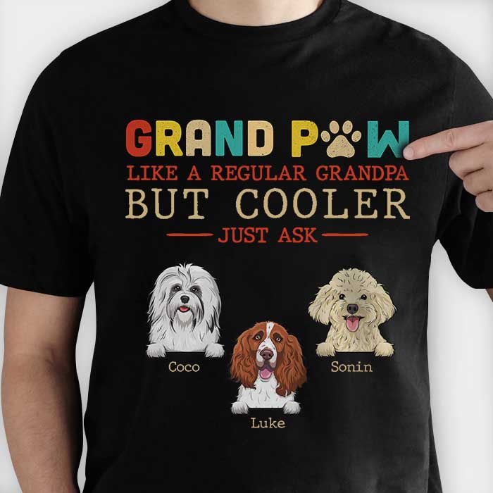 Dad Paw Like A Regular Dad - Gift for Dads - Personalized Unisex T-Shirt.