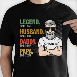 Legend Husband Daddy Papa - Gift for Dads - Personalized Unisex T-Shirt.