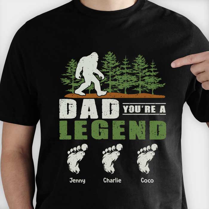 Dad You Are A Legend - Gift for Dad, Personalized Unisex T-Shirt.
