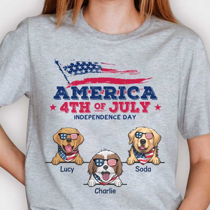 Happy Independence Day America - Gift For 4th Of July - Personalized Unisex T-Shirt.