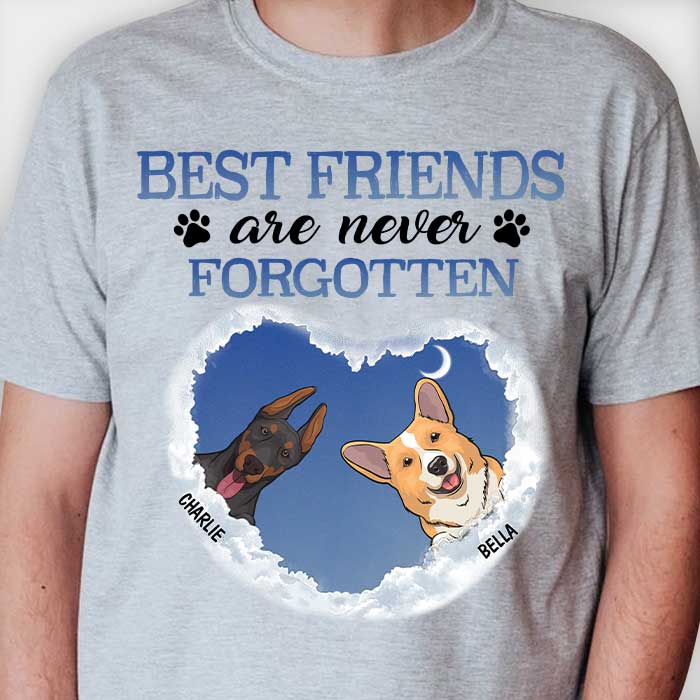 Best Friends Are Never Forgotten - Personalized Unisex T-Shirt.